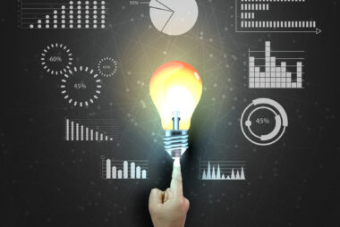 Hand and idea concept think creativity. for success,plan,think,search,analyze,communicate, futuristic idea innovation technology modern.